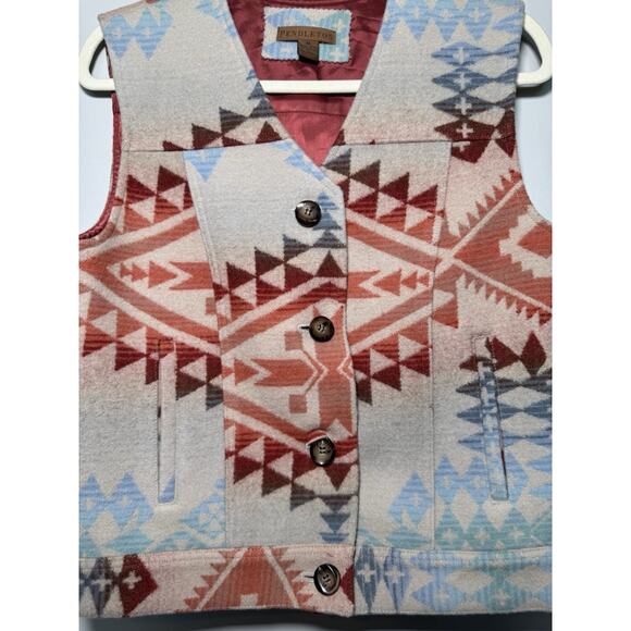 Vintage Pendleton Wool Vest Western Aztec Medium women’s - Picture 3 of 8